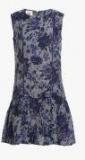 Ufo Blue Printed Party Dress girls