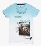 Ufo Blue Printed Round Neck T Shirt Boys