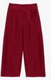 Ufo Fuchsia Regular Fit Solid Parallel Trouser Girls