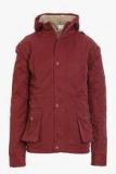 Ufo Maroon Solid Winter Jacket Boys