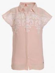 Ufo Peach Casual Shirt girls