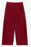 Ufo Red Solid Regular Fit Parallel Trousers Girls