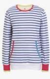 Ufo White Striped Sweatshirt Girls