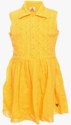 Ufo Yellow Casual Dress girls