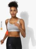 Under Armour Grey Eclipse Low Heather Padded Sports Bra women