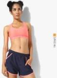 Under Armour Pink Solid Non Wired Non Padded Crossback Brl Bra Women