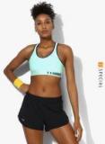 Under Armour Sea Green Mid Solid Cys Sports Bra Women