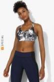 Under Armour White Eclipse Low Printed Sports Bra Women