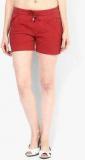 Uni Style Image Red Solid Shorts women