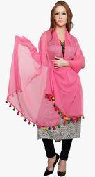 Uniscarf Pink Solid Dupatta women