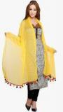 Uniscarf Yellow Solid Dupatta women