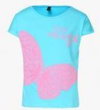 United Colors Of Benetton Aqua Blue Casual Top Girls