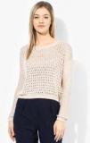 United Colors Of Benetton Beige Solid Sweater Women