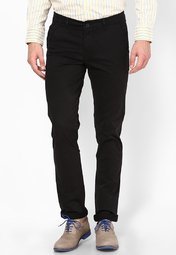 United Colors Of Benetton Black Cross Pocket Stretch Chinos Men