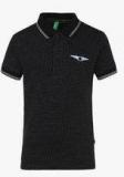 United Colors Of Benetton Black Polo T Shirt Boys