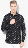 United Colors Of Benetton Black Printed Slim Fit Casual Shirt Men