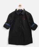 United Colors Of Benetton Black Slim Fit Casual Shirt boys