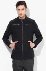 United Colors Of Benetton Black Solid Bomber Jacket men