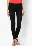 United Colors Of Benetton Black Solid Leggings Women