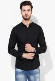 United Colors Of Benetton Black Solid Regular Fit Casual Shirt men