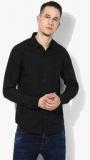 United Colors Of Benetton Black Solid Slim Fit Casual Shirt men