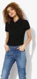 United Colors Of Benetton Black Solid T Shirt Women