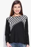 United Colors Of Benetton Black Striped Top Women