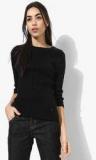 United Colors Of Benetton Black Textured Blouse Women