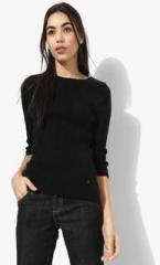 United Colors Of Benetton Black Textured Blouse women