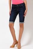 United Colors Of Benetton Blue Knee Length Shorts Women