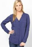 United Colors Of Benetton Blue Long Sleeve Shirt Women