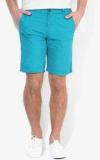 United Colors Of Benetton Blue Printed Shorts Men