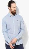 United Colors Of Benetton Blue Printed Slim Fit Casual Shirt Men