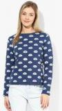 United Colors Of Benetton Blue Printed Sweatshirt women