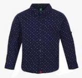 United Colors Of Benetton Blue Regular Fit Casual Shirt Boys