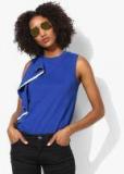 United Colors Of Benetton Blue Solid Blouse Women