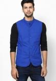 United Colors Of Benetton Blue Solid Colored Waistcoat men