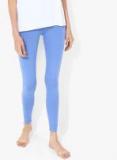 United Colors Of Benetton Blue Solid Leggings Women