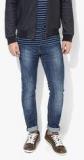 United Colors Of Benetton Blue Solid Low Rise Skinny Fit Jeans Men