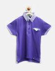 United Colors Of Benetton Blue Solid Polo T shirts boys