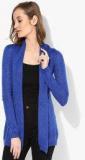 United Colors Of Benetton Blue Solid Shrug Women