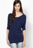 United Colors Of Benetton Blue Solid Top Women