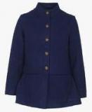 United Colors Of Benetton Blue Solid Winter Jacket Girls