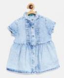 United Colors Of Benetton Blue Washed Denim Shirt Dress girls