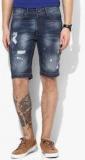 United Colors Of Benetton Blue Washed Denim Shorts Men