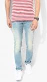 United Colors Of Benetton Blue Washed Skinny Fit Jeans Men