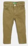 United Colors Of Benetton Brown Regular Fit Mid Rise Clean Look Jeans Boys