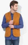 United Colors Of Benetton Brown Solid Waistcoat Men