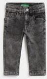 United Colors Of Benetton Charcoal Grey Mid Rise Clean Look Stretchable Jeans Boys