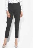 United Colors Of Benetton Charcoal Grey Solid Formal Trouser Women